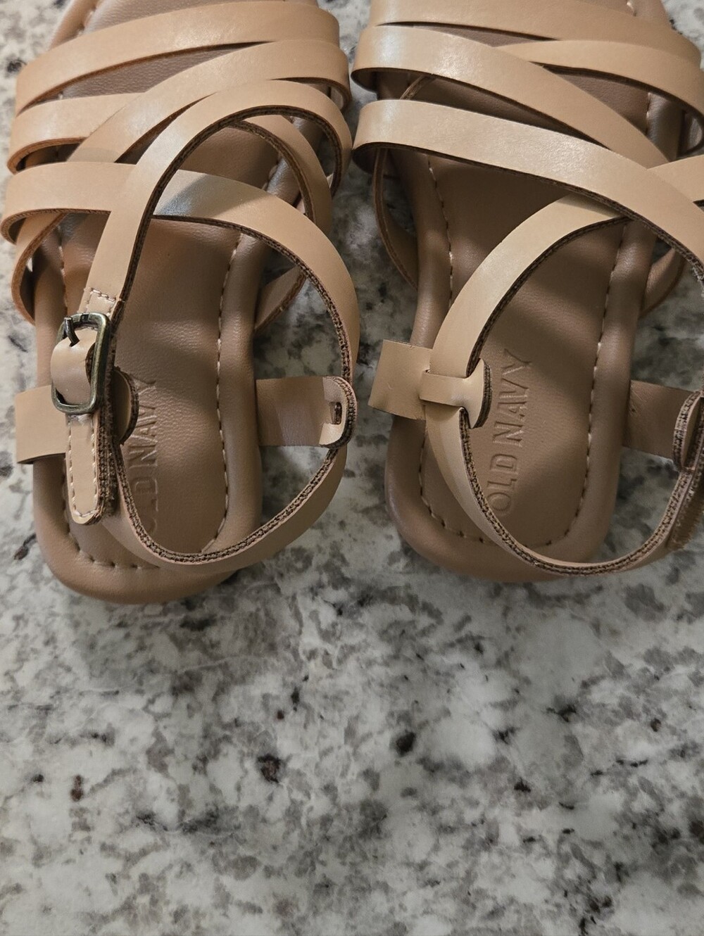 Old Navy Tan Strappy Kids Sandals - Picture 3 of 5